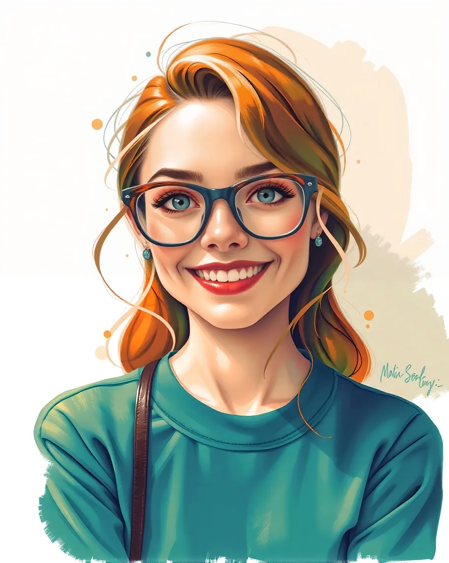 A portrait a young woman wearing - Free AI Photo Generator - starryai