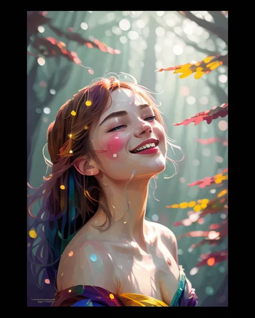 A scene where a paintbrush gently - Free AI Photo Generator - starryai