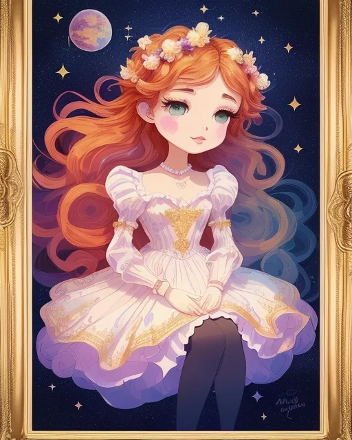 Woman sitting inside a giant like - Free AI Photo Generator - starryai