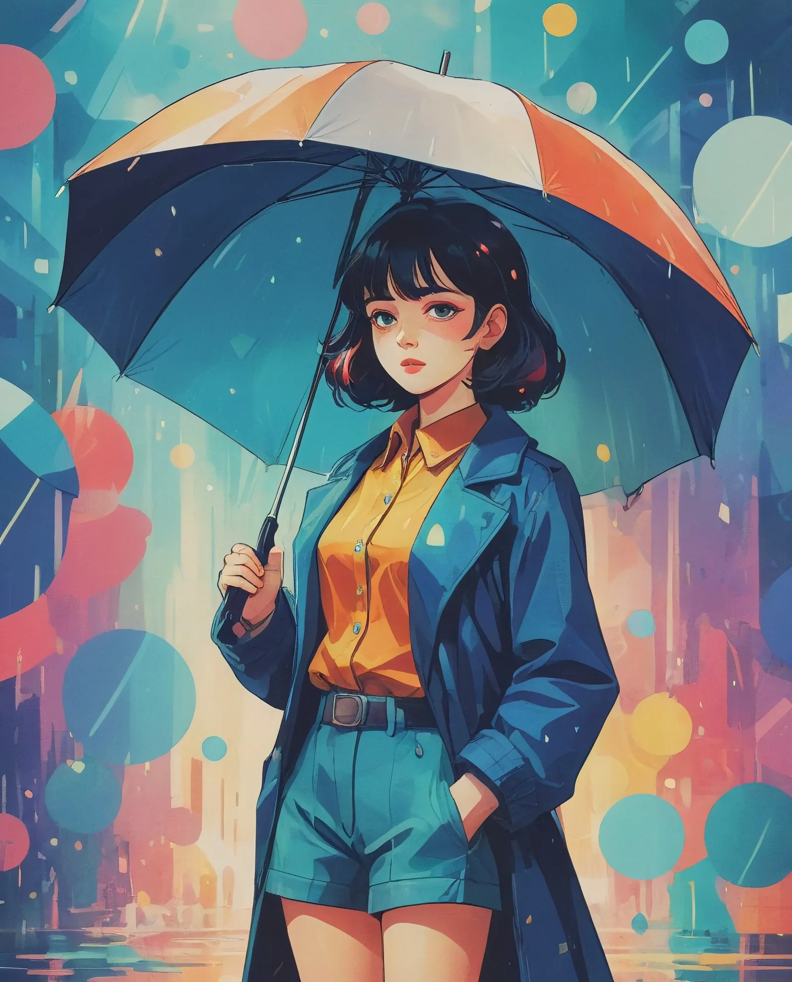 abstract rainy - Free AI Photo Generator - starryai
