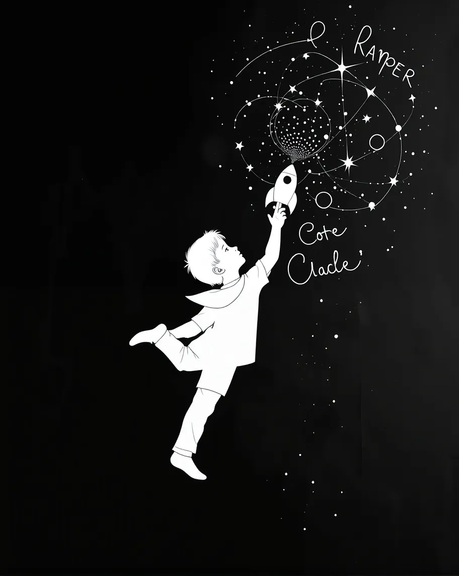 white writing on black paper, a - Free AI Photo Generator - starryai