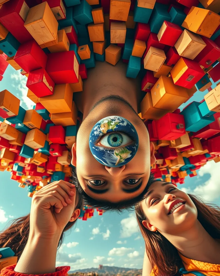 A world where everything composed - Free AI Photo Generator - starryai