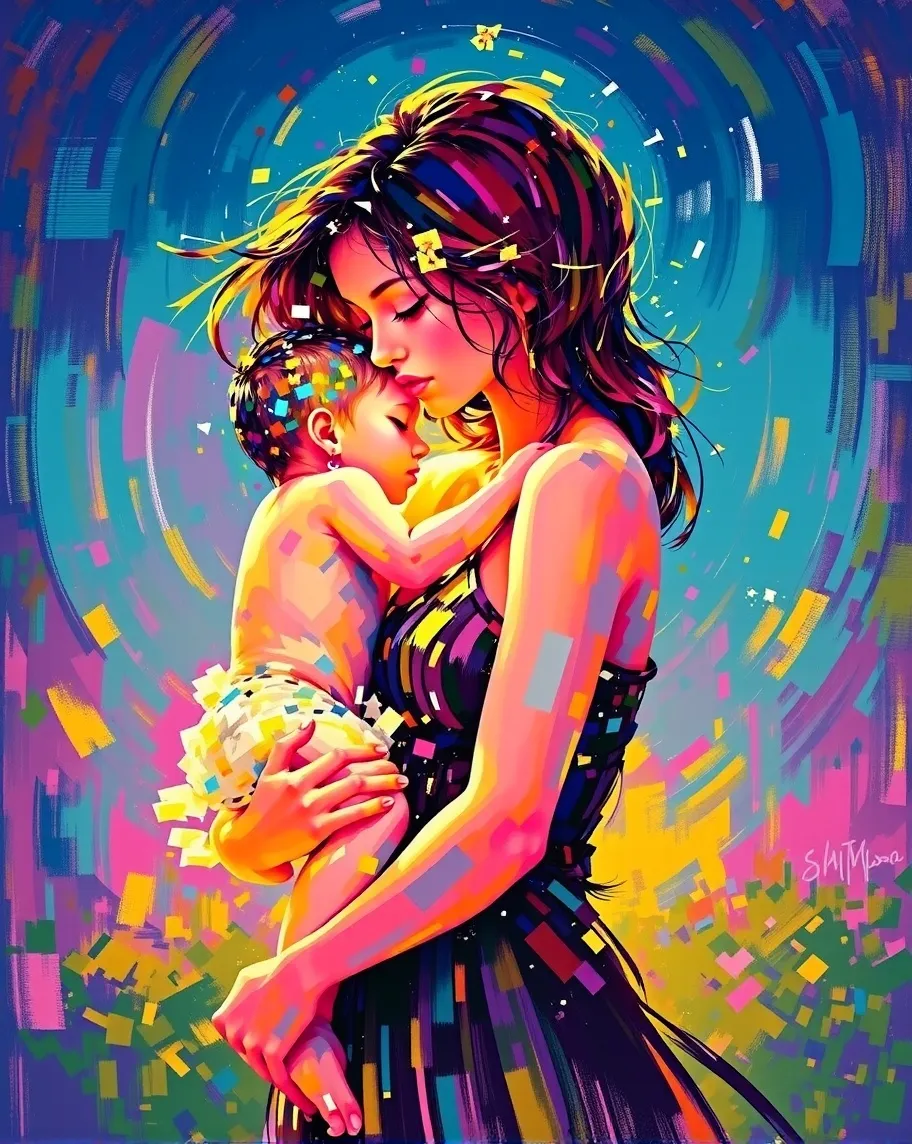 A Mother's Embrace - Free AI Photo Generator - starryai