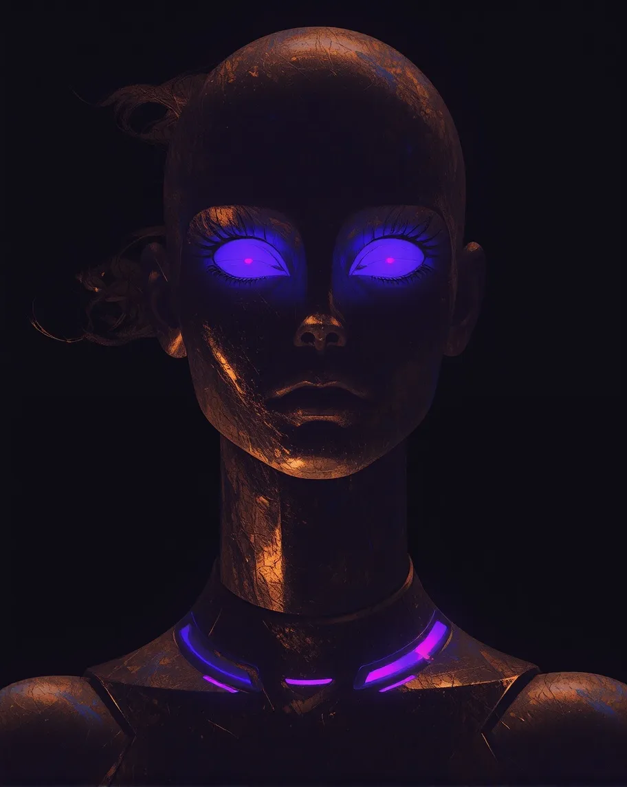 androgynous mechanical faceless - Free AI Photo Generator - starryai