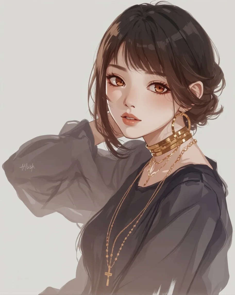 Stylized digital portrait a young - Free AI Photo Generator - starryai