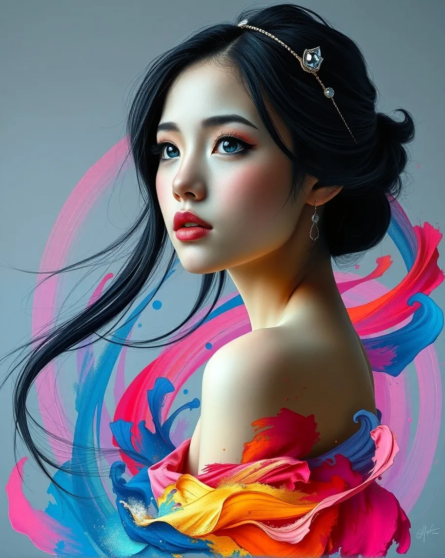 A mesmerizing portrait a young - Free AI Photo Generator - starryai