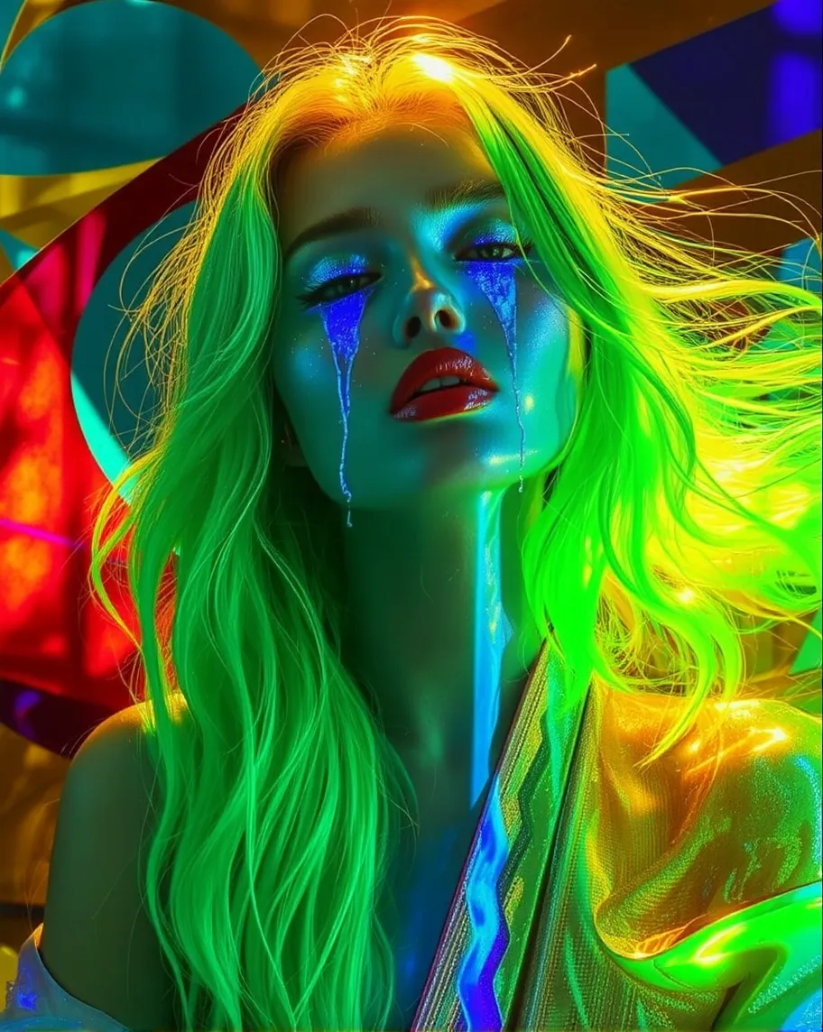 digital painting a woman flowing - Free AI Photo Generator - starryai
