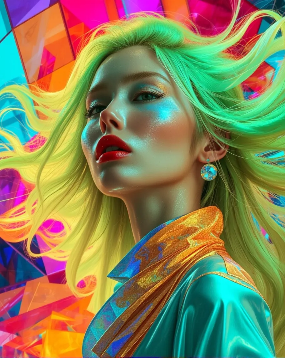 digital painting a woman flowing - Free AI Photo Generator - starryai