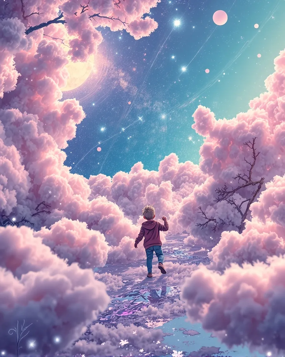 a whimsical realm where sky a a - Free AI Photo Generator - starryai