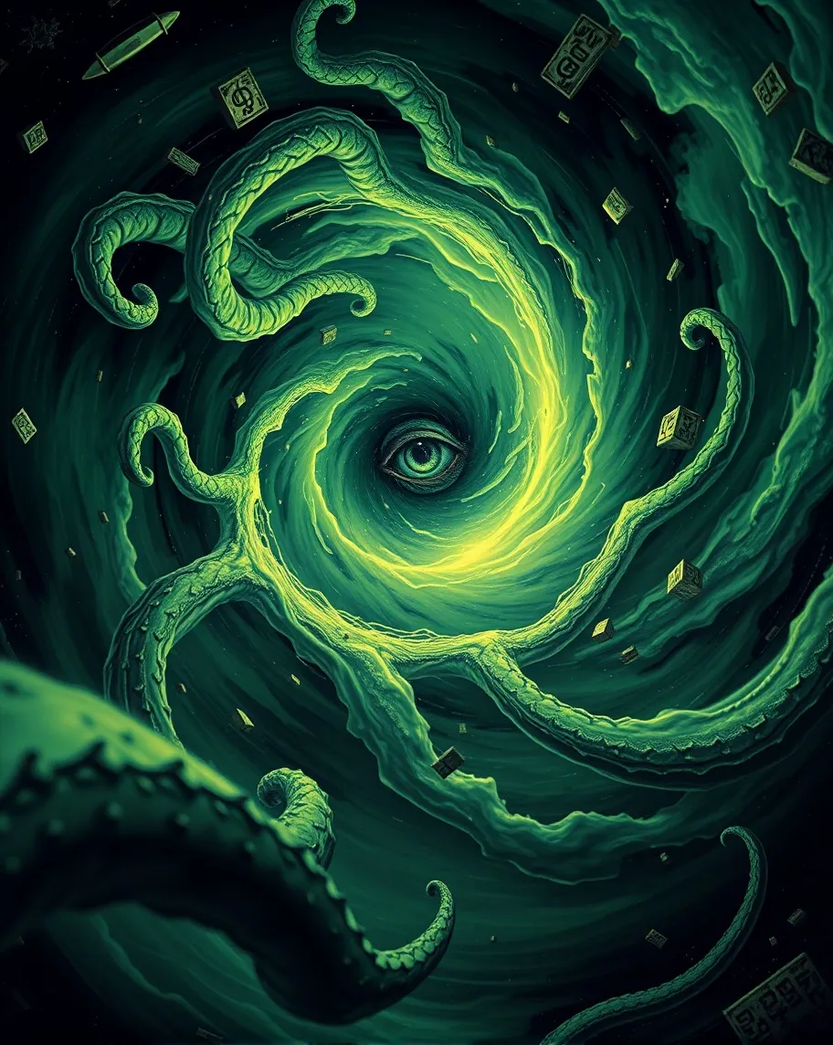 A violent, swirling vortex energy - Free AI Photo Generator - starryai