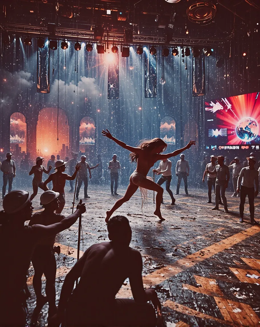Sailors fighting on dance hall, - Free AI Photo Generator - starryai