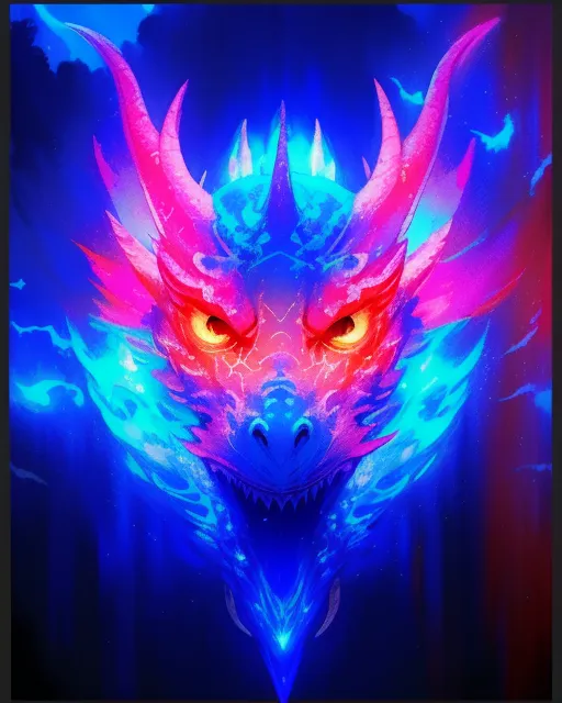 A Dragon Blue Scales That Flow - Free AI Photo Generator - starryai