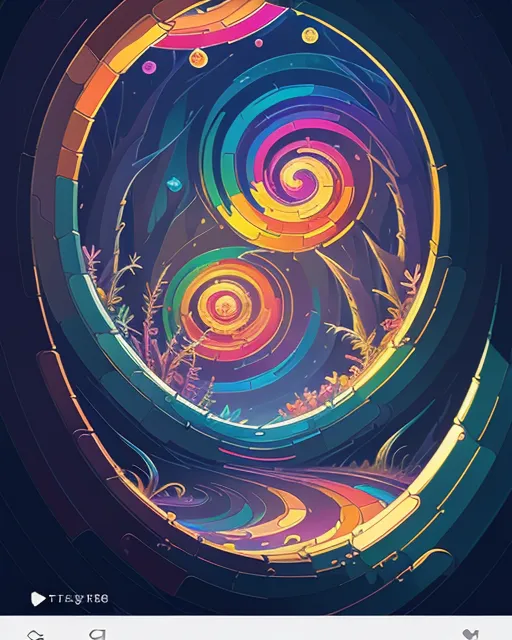 Colorful swirlings - Free AI Photo Generator - starryai