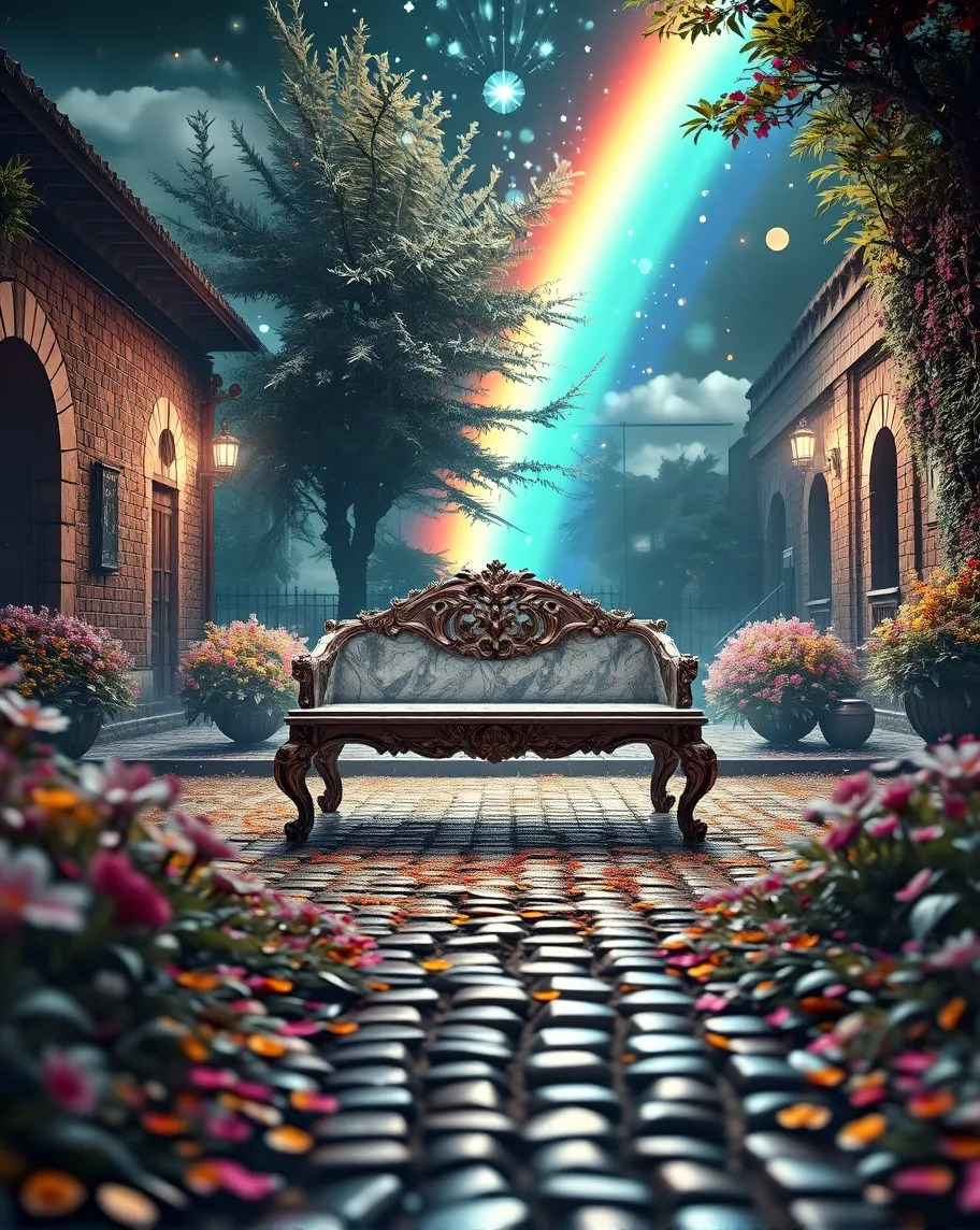 A heavenly rainbow background a - Free AI Photo Generator - starryai