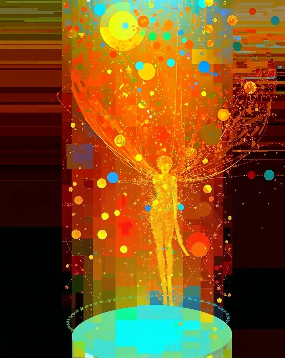 A closeup illuminated Tooth Fairy - Free AI Photo Generator - starryai