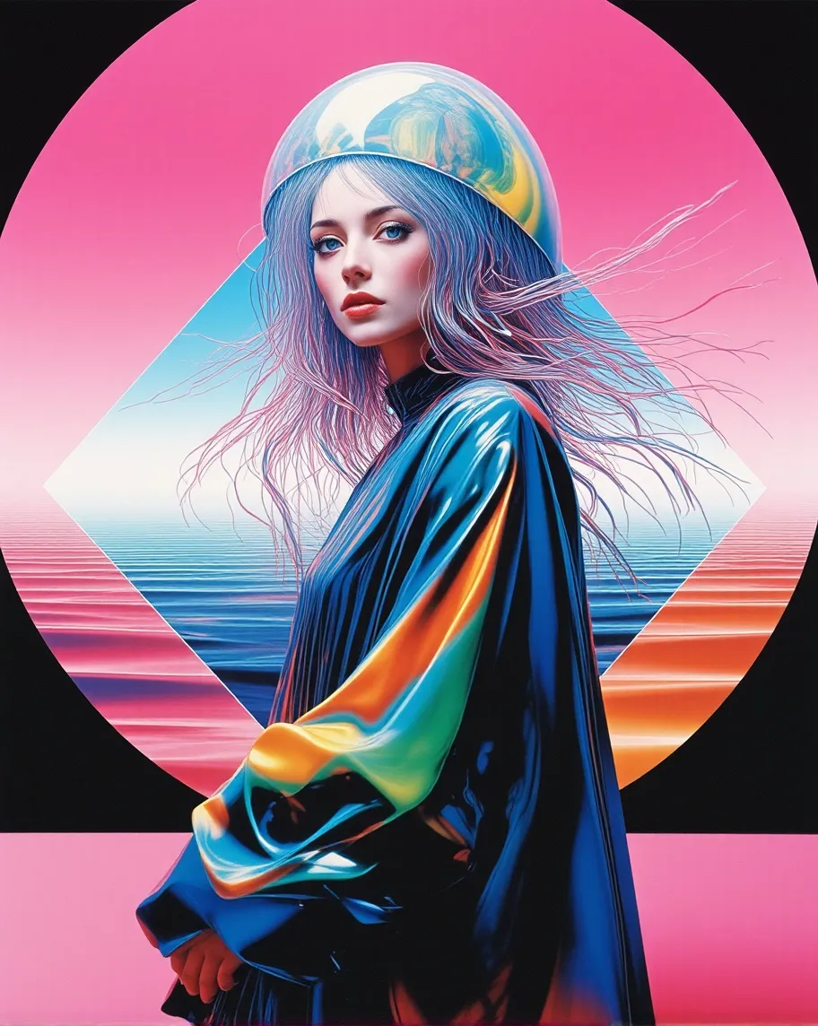 digital painting a woman flowing - Free AI Photo Generator - starryai