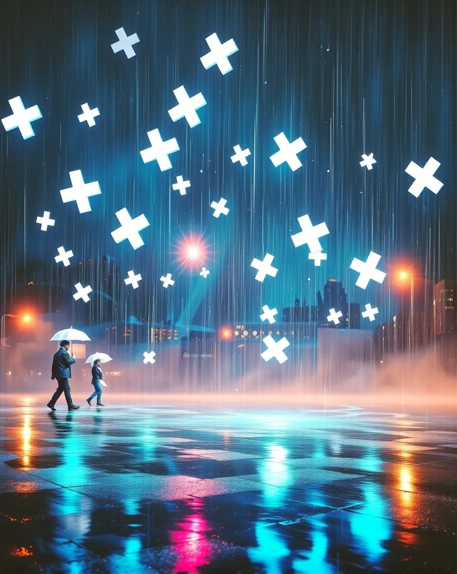A surreal landscape where glowing - Free AI Photo Generator - starryai