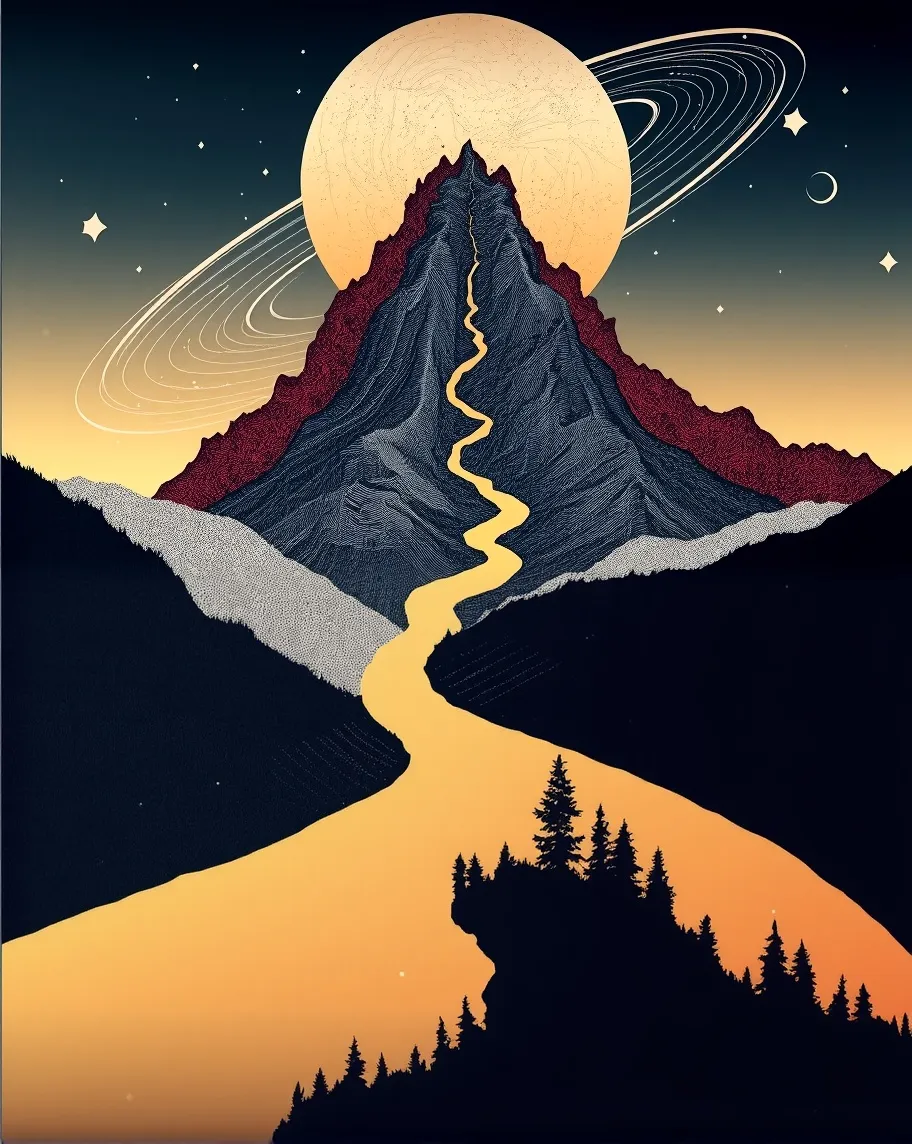 Mountain range shaped like a its - Free AI Photo Generator - starryai