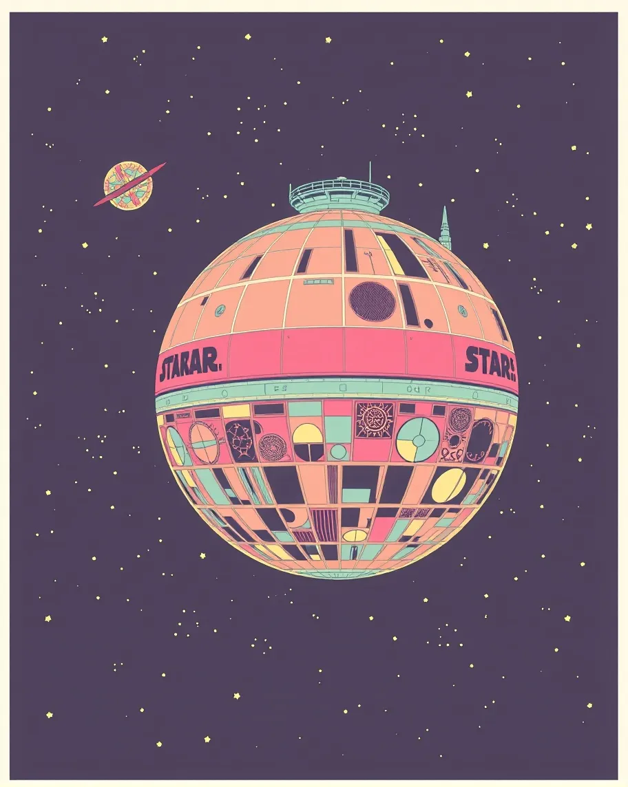 Empire Draws Line at a Death Star - Free AI Photo Generator - starryai