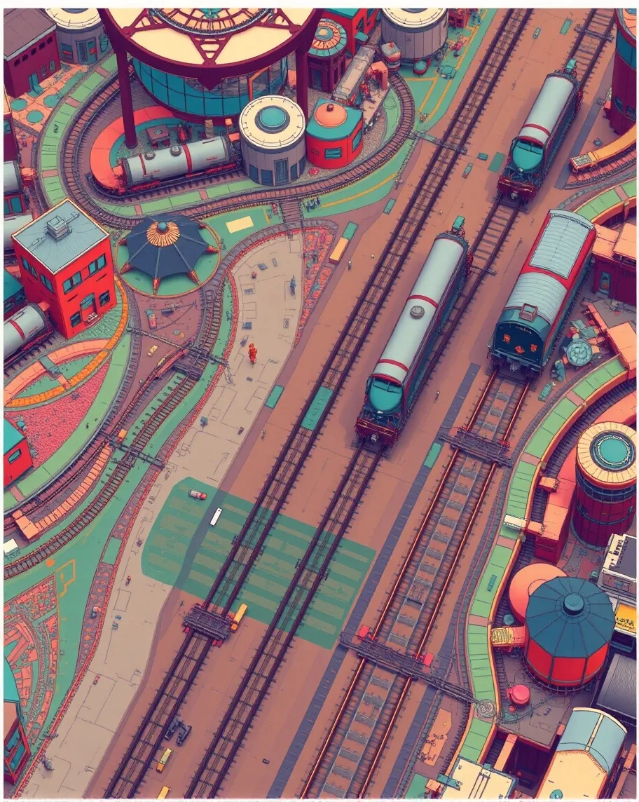 Draw Railroad Line - Free AI Photo Generator - starryai