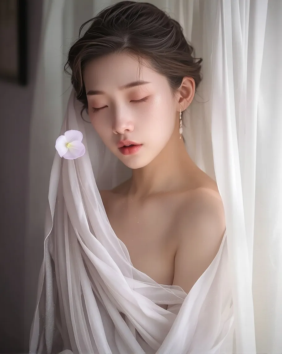 elegant dancing woman draped a as - Free AI Photo Generator - starryai