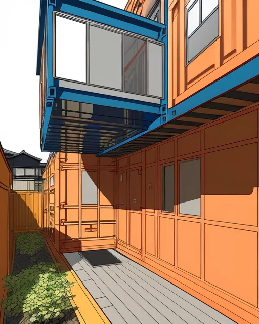 Architecture lines a container - Free AI Photo Generator - starryai