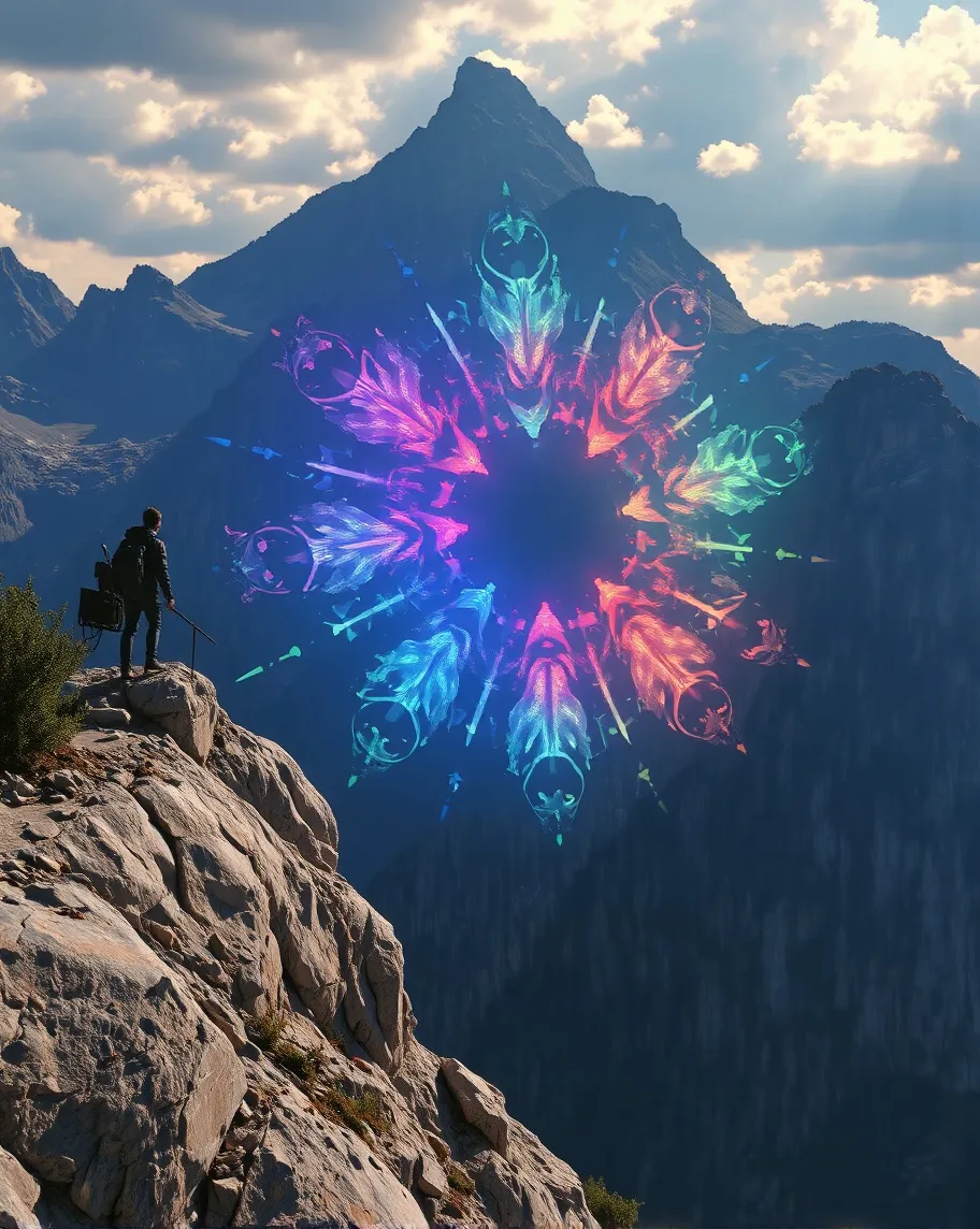Fantastical mountain - Free AI Photo Generator - starryai