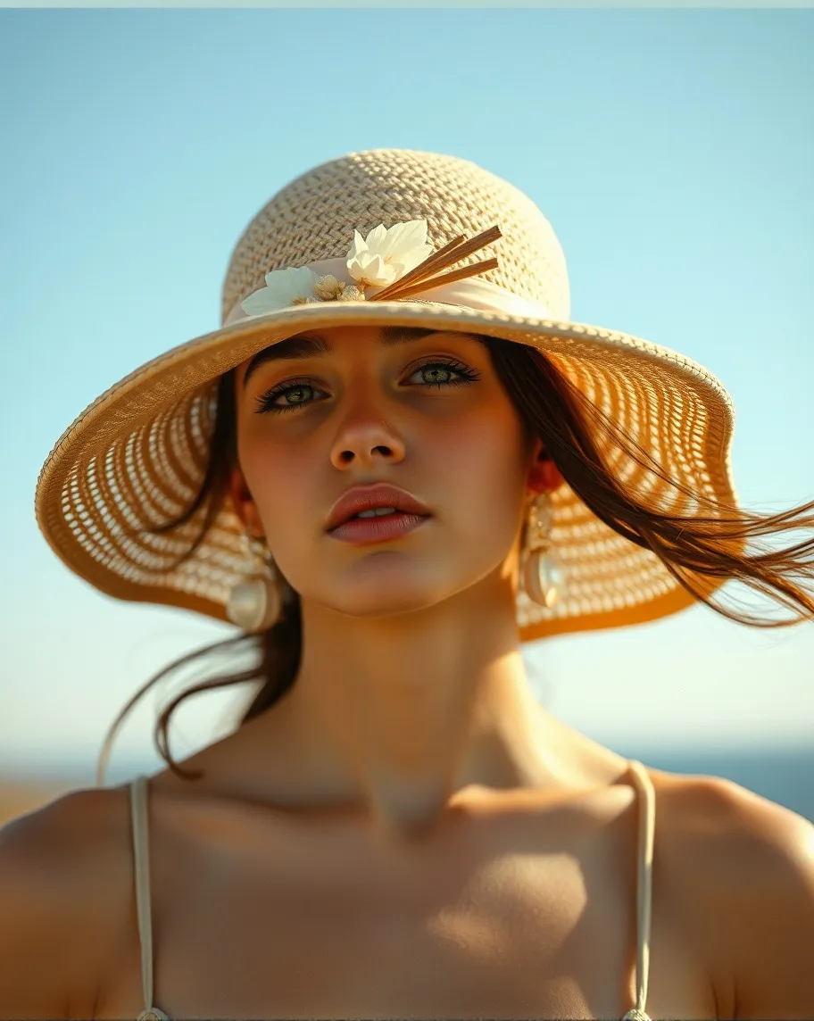 a young woman adorns like canvas - Free AI Photo Generator - starryai