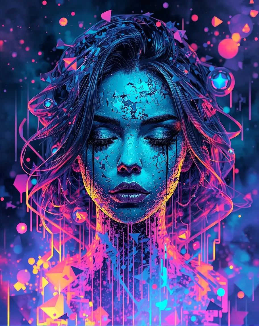Surreal portrait a figure fused - Free AI Photo Generator - starryai
