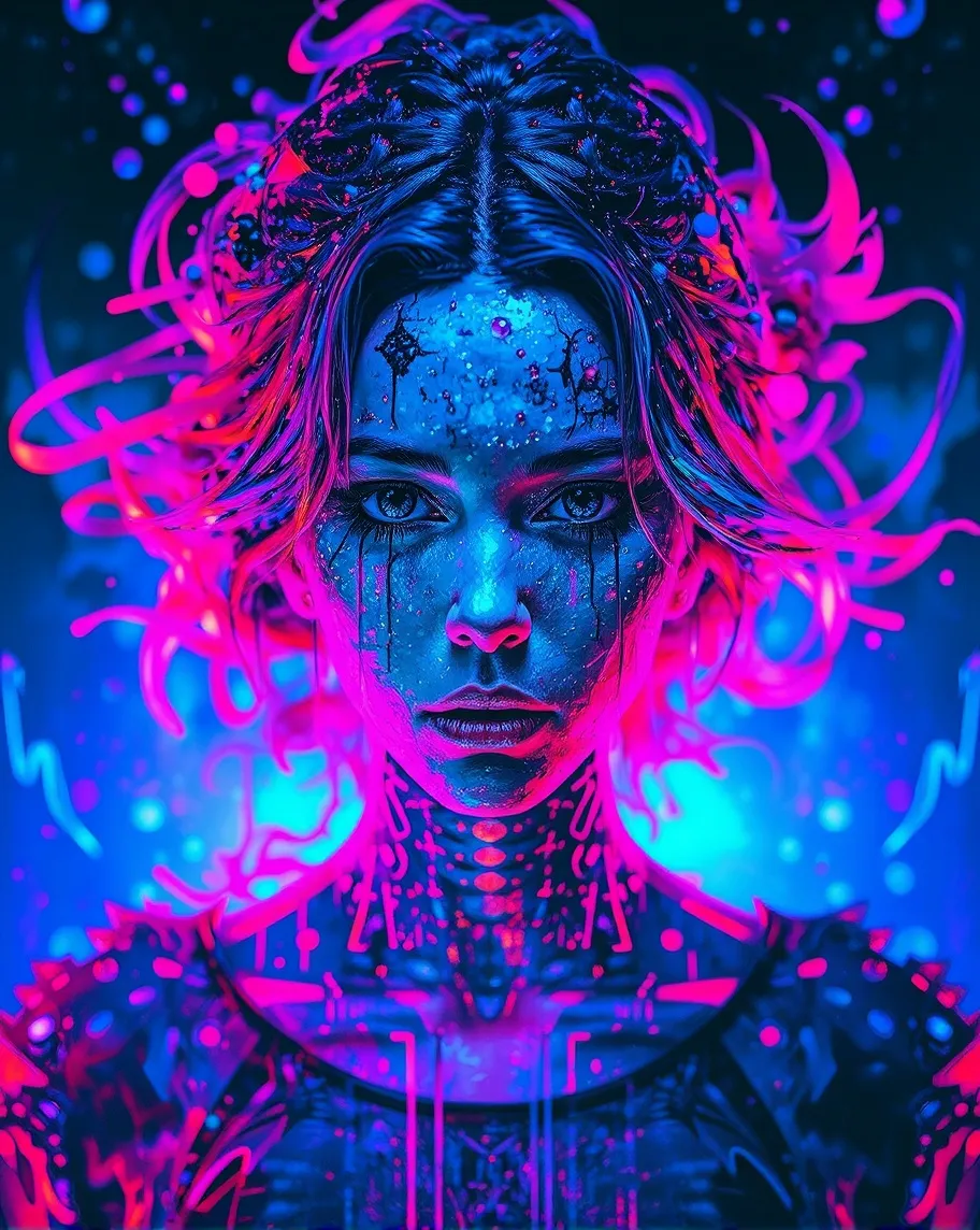 Surreal portrait a figure fused - Free AI Photo Generator - starryai