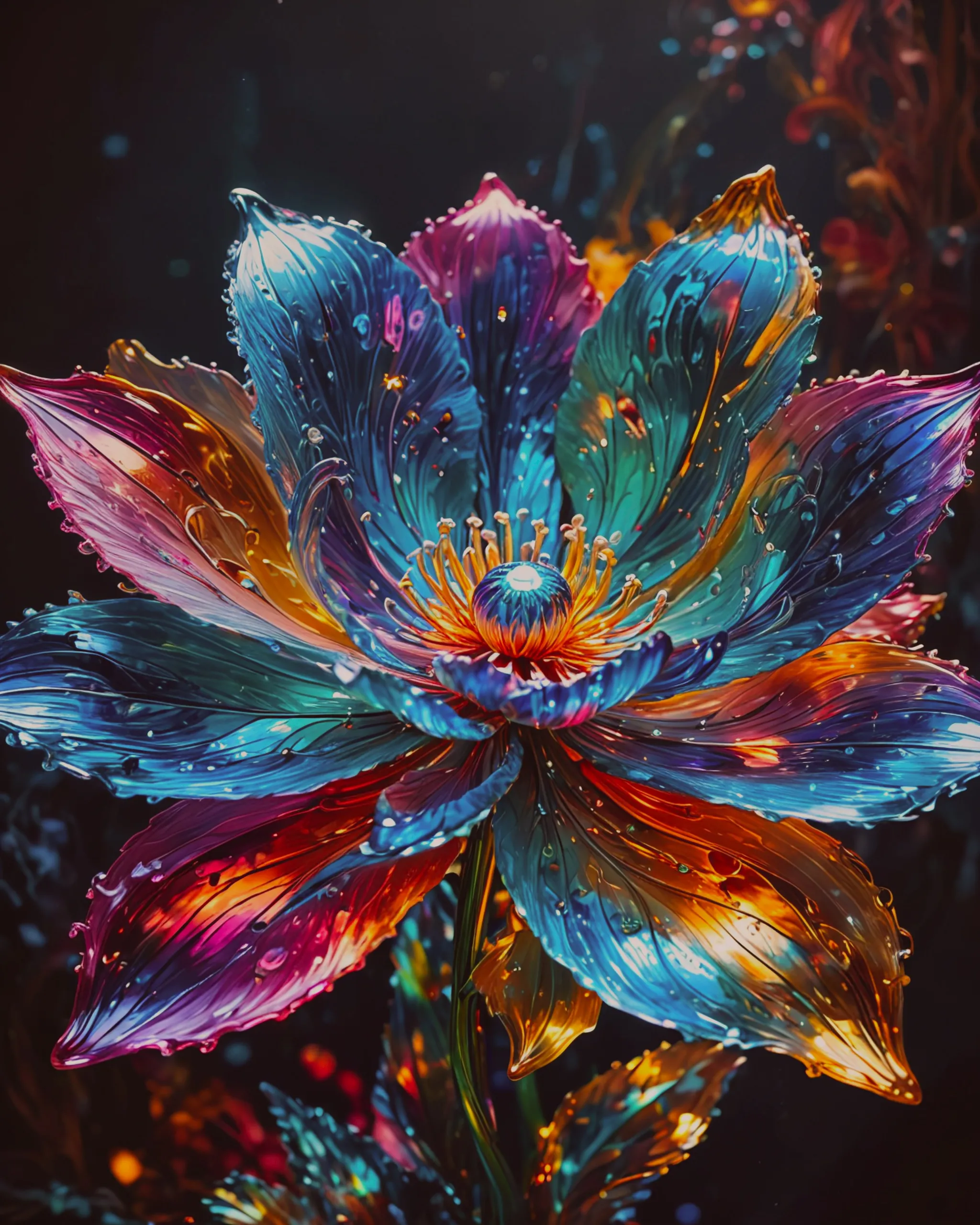 a close-up elaborate rainbow from - Free AI Photo Generator - starryai