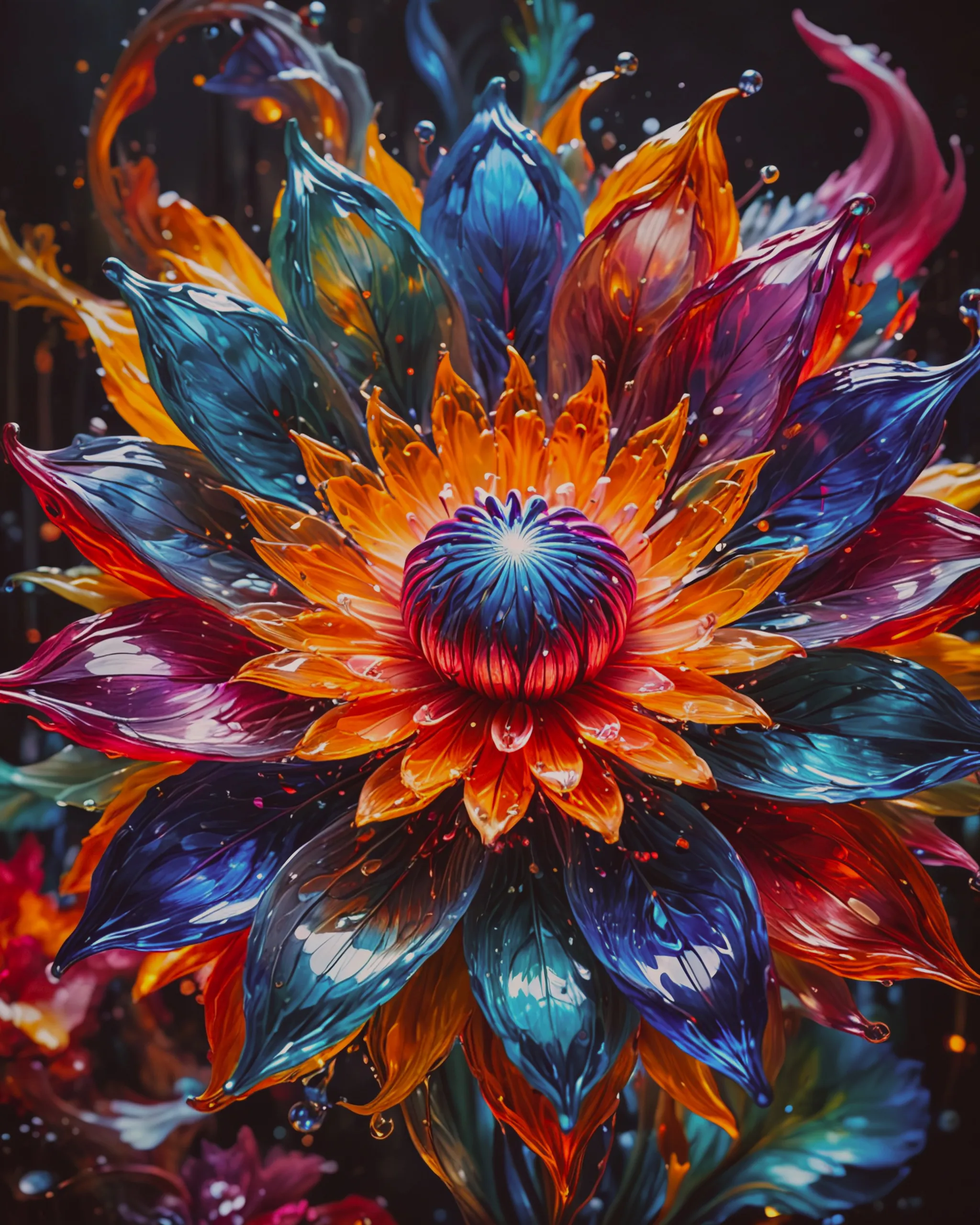 a close-up elaborate rainbow from - Free AI Photo Generator - starryai