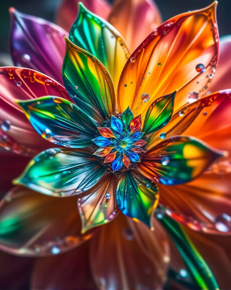 a close-up elaborate rainbow from - Free AI Photo Generator - starryai