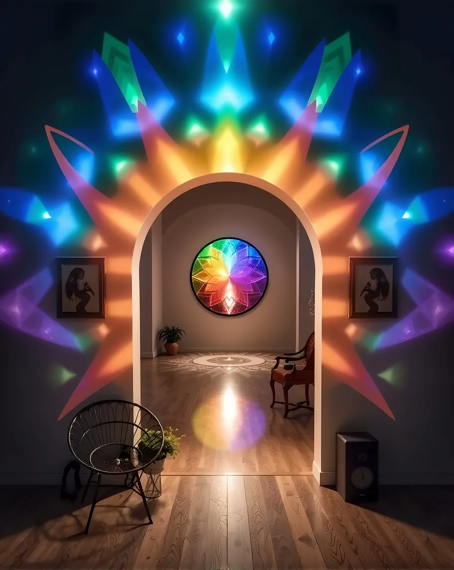 Vision phasing through a wall at - Free AI Photo Generator - starryai