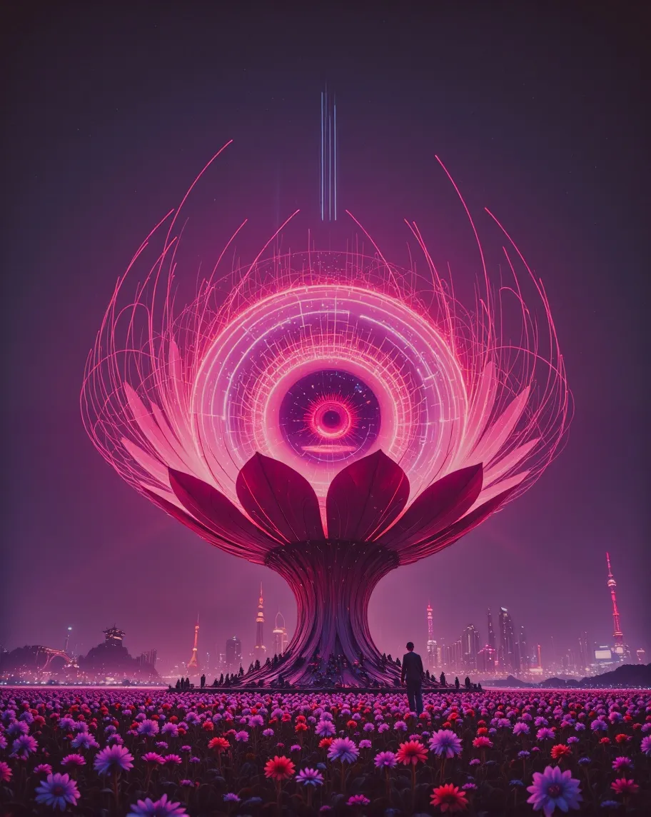 A Giant Eye Blooming Like a a eye - Free AI Photo Generator - starryai