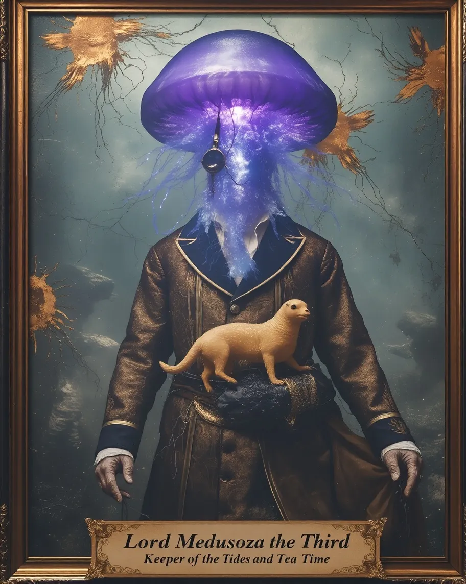 translucent jellyfish head, sits - Free AI Photo Generator - starryai
