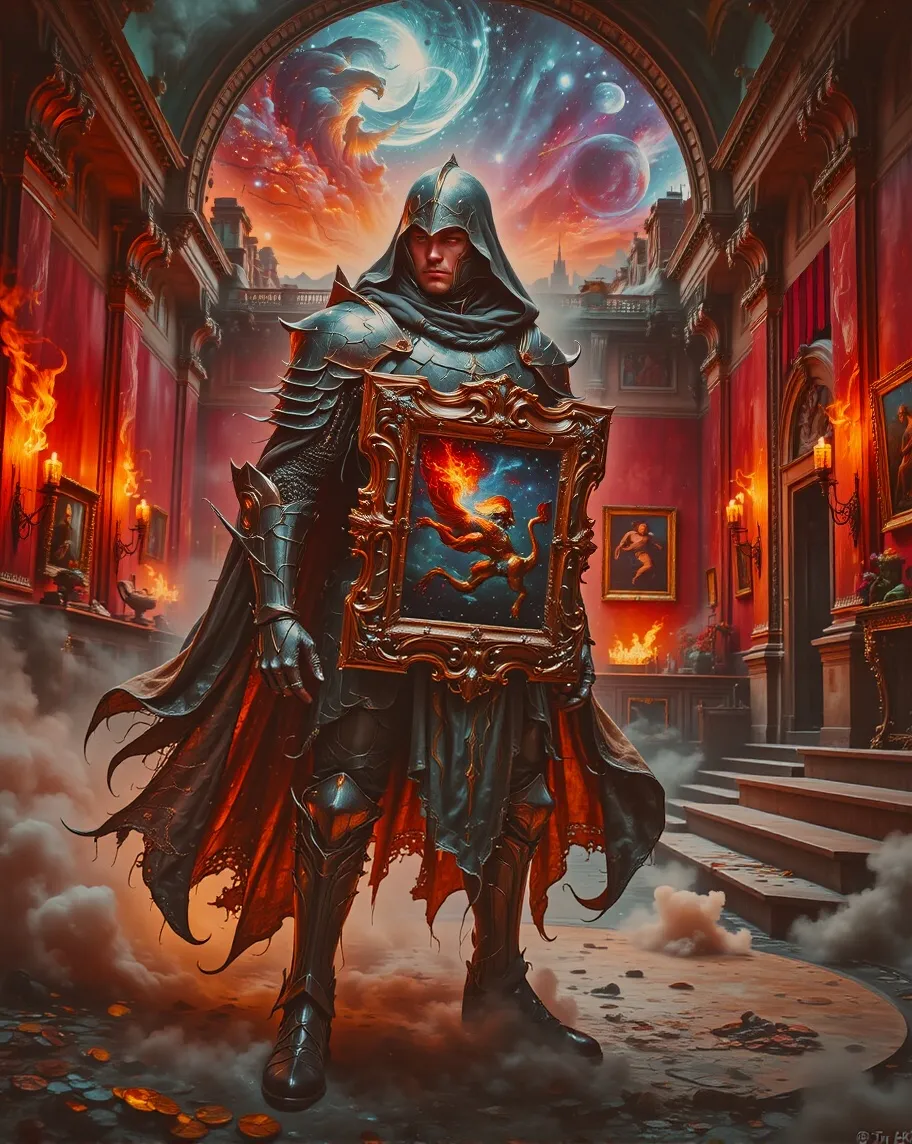 A majestic armored knight a whose - Free AI Photo Generator - starryai