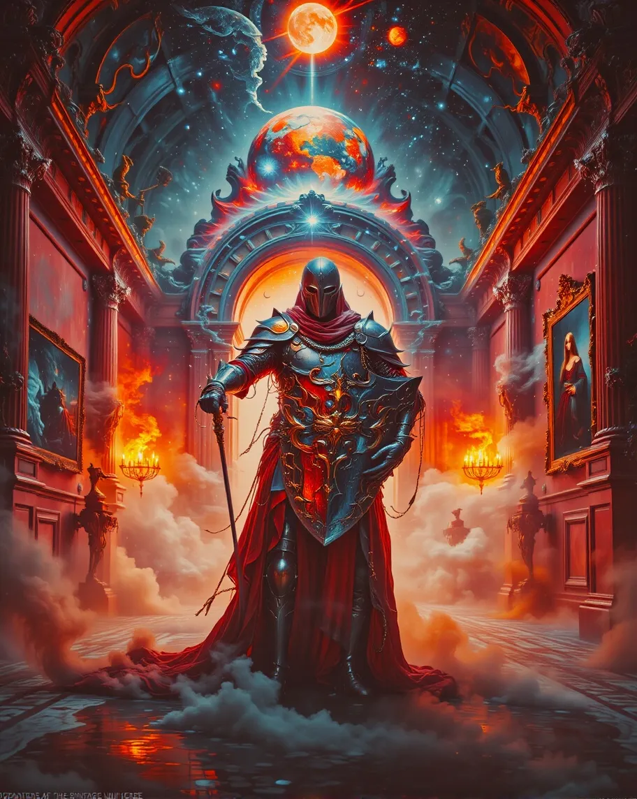 A majestic armored knight a whose - Free AI Photo Generator - starryai