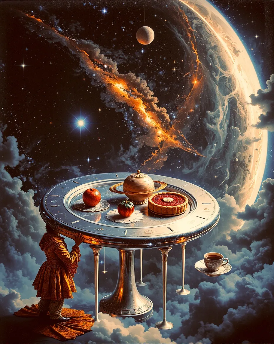Breakfast Inn Space Breakfast Space In endless a โ โ - Free AI Photo Generator - starryai