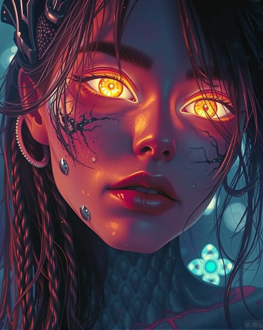 A Female Alien Humanoid Hybrid On - Free AI Photo Generator - starryai