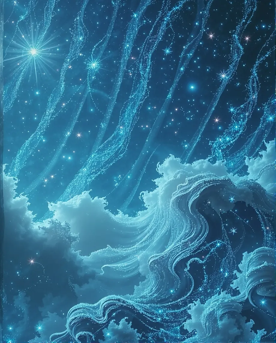Looking up into night sky a array - Free AI Photo Generator - starryai