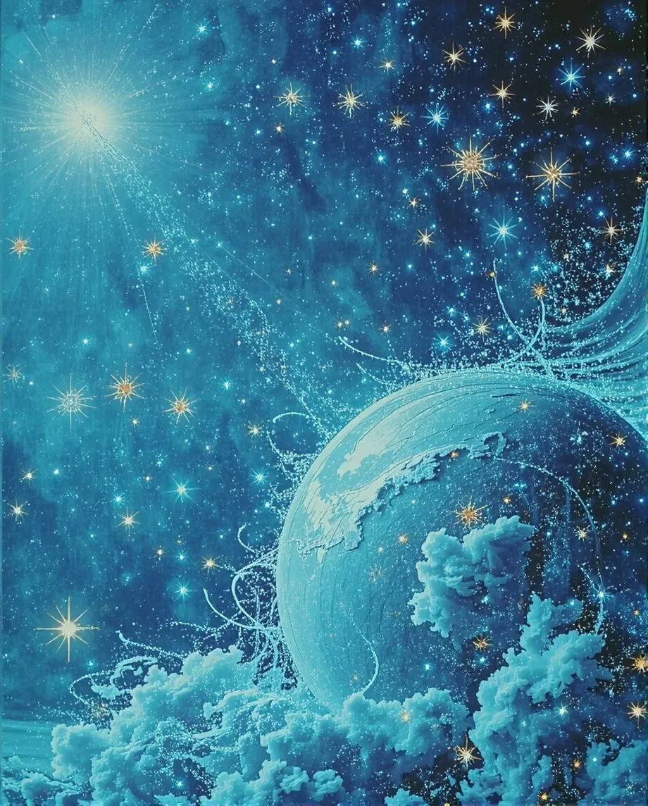 Looking up into night sky a array - Free AI Photo Generator - starryai