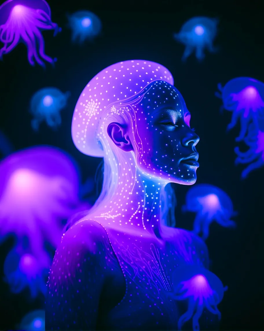 A jellyfish beautiful woman jelly - Free AI Photo Generator - starryai
