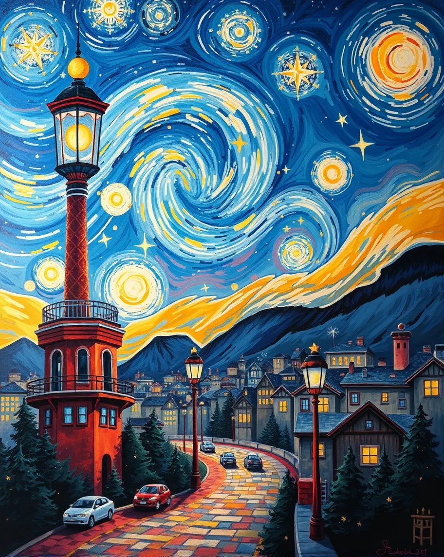 Artistic ambition painting starry - Free AI Photo Generator - starryai