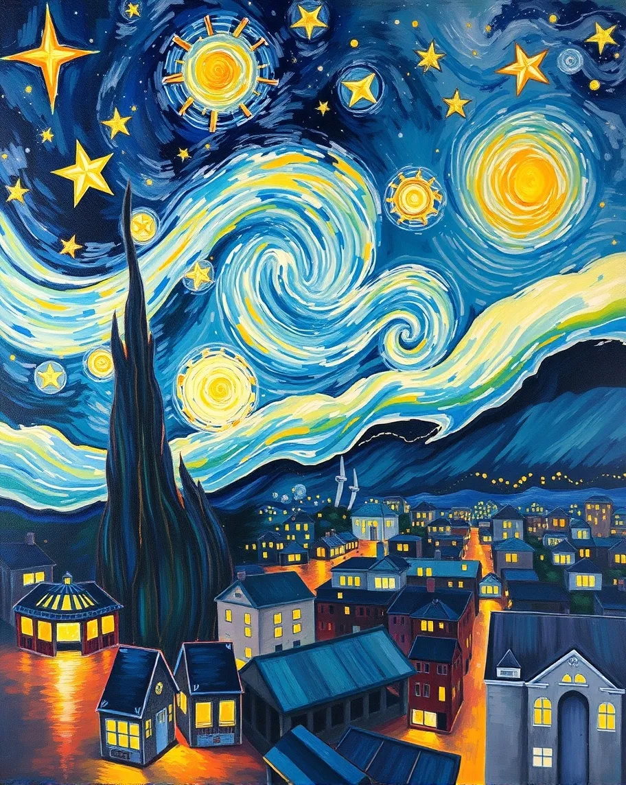 Artistic ambition painting starry - Free AI Photo Generator - starryai