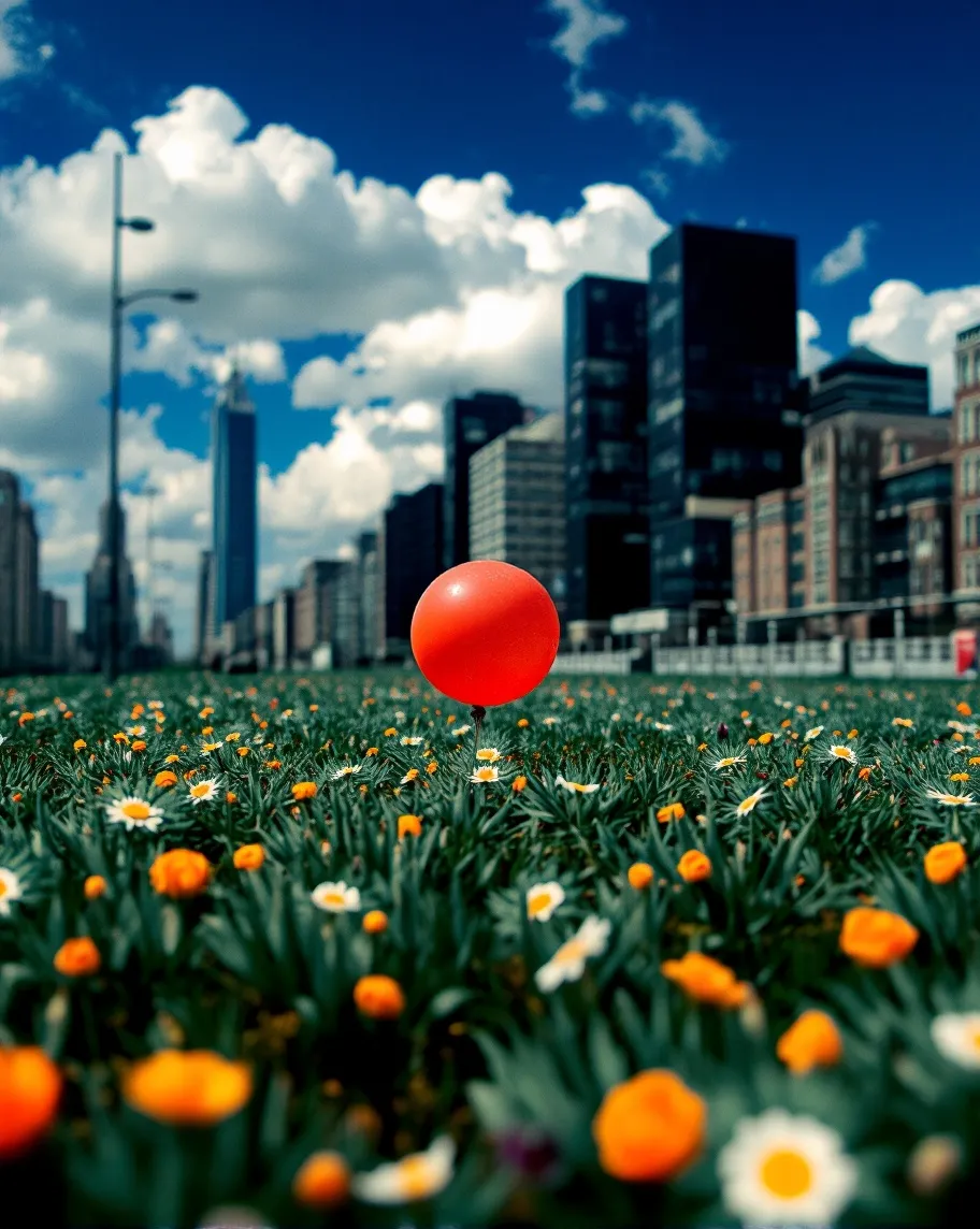Depict a surreal scene a city — — - Free AI Photo Generator - starryai