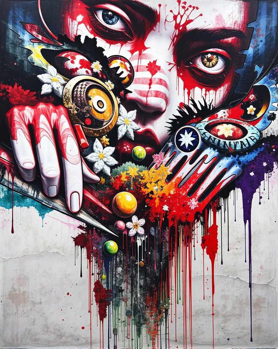 Create a vivid collage scene on - Free AI Photo Generator - starryai