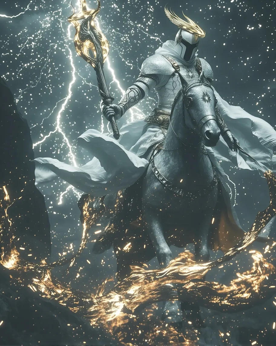 Knight white 13th Century armor - Free AI Photo Generator - starryai