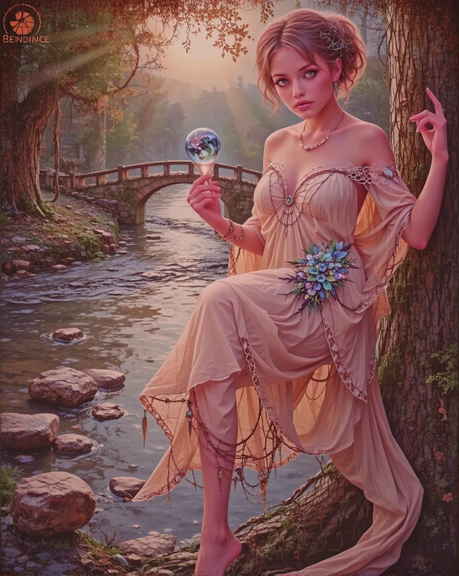A contemplative, serene scene a - Free AI Photo Generator - starryai