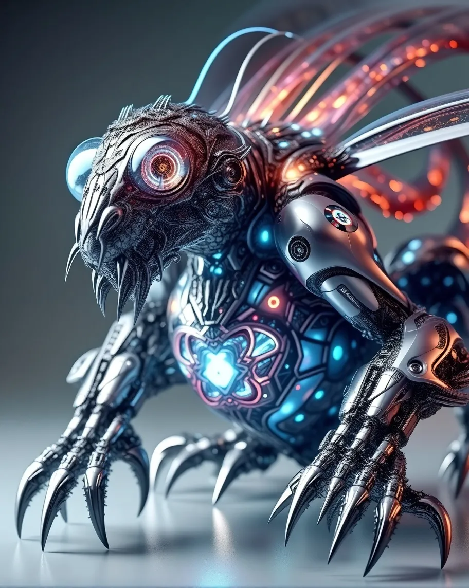 Up close, creature a majestic, - Free AI Photo Generator - starryai